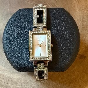 Guess Women's Gold Watch with Crystal Detailing